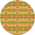 thumbnail image 1 of Ahgly Company Machine Washable Indoor Square Transitional Golden Brown Yellow Area Rugs, 3' Square, 1 of 7