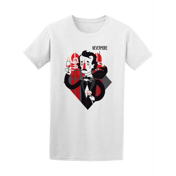 Edgar Allan Poe Nevermore T-Shirt Men -Image by Shutterstock, Male Large