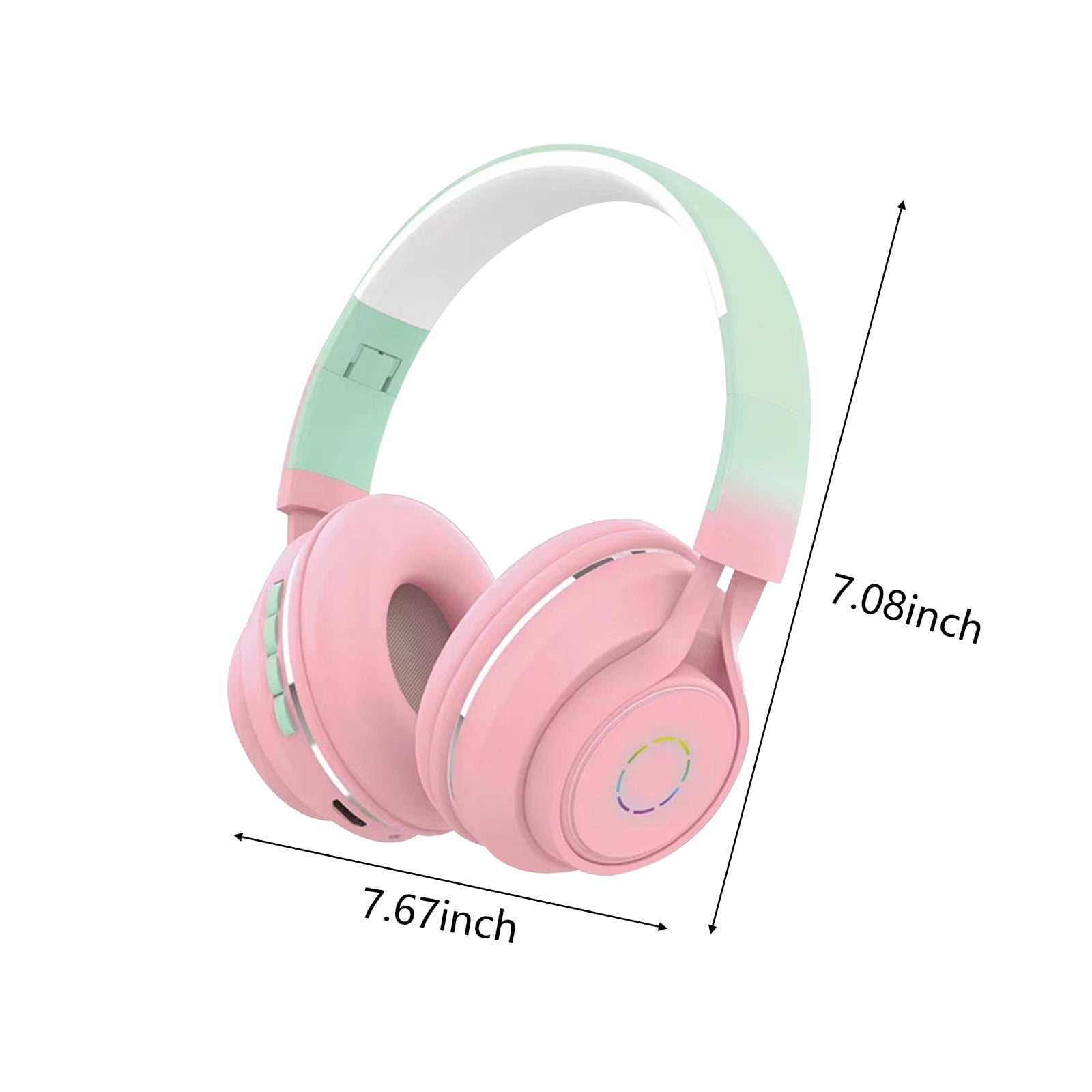 Wireless Over Ear Bluetooth Headphones with Microphone - Wireless Headset -Noise Reduction - Bluetooth, Wired,Built in Micro SD for Travel, Home, Work TV,PC,Gaming,Cellphone - Pink