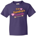 thumbnail image 3 of Inktastic I'm Grandma's Favorite with Arrow and Hearts in Pink Youth T-Shirt, 3 of 5
