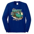 thumbnail image 2 of Wild Bobby, 1946 Vintage Ford Woody Chasing Waves Cars and Trucks Mens Long Sleeve Shirt, Royal, 3XL, 2 of 3
