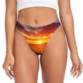 thumbnail image 1 of Balery Sunset Golden Sunflower Field Tangas de Algodón para Mujer con Estampado – Ropa Interior Sexy, Transpirable, G-string-Medium, 1 of 6