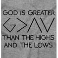 thumbnail image 2 of God Greater Than Highs Lows Ironic Men's Graphic T Shirt Tees Brisco Brands S, 2 of 6