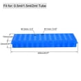 thumbnail image 2 of Uxcell 60-Well Double Panel 11mm/7.5mm Hole Dia Polypropylene Centrifuge Tube Rack Holder Blue Pack of 2, 2 of 5