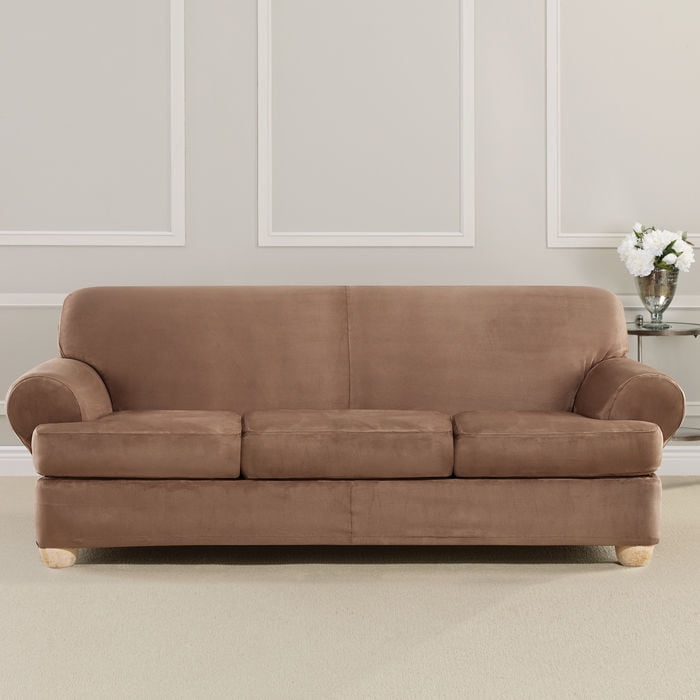 Ultimate Heavyweight Stretch Faux Suede 3 Separate TCushioned Sofa