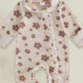 thumbnail image 4 of NOLDARES Floral Romper,Vintage Infant Jumpsuit,Bow Headband,Baby Girl Clothes Newborn Fall/Winter,A1112-Beige, 4 of 4
