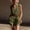 *Army Green, variant on ClodeEU Women's Solid Color Zip Crewneck Sleeveless Romper with Pockets ,Casual Summer Jumpsuit Shorts Beige,Women's Plus L
