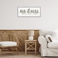 thumbnail image 3 of Stupell Industries Romantic Mr & Mrs Typography Painting Gray Framed Art Print Wall Art, 24 x 10, 3 of 10