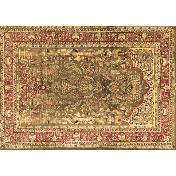 Ahgly Company Indoor Rectangle Persian Brown Traditional Area Rugs, 6' x 9'