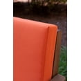 thumbnail image 6 of Linon Lathan 4-Piece Acacia Outdoor Conversation Set with Coffee Table, Loveseat & Chairs, Acorn/Orange, 6 of 25