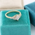thumbnail image 4 of Cora Jewellery Art Deco 1CT Princess Cut Moissanite Engagement Ring For Women, 14K Yellow Gold, 4 of 7