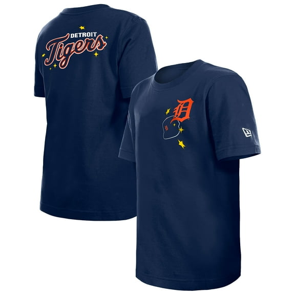 Youth New Era  Navy Detroit Tigers Stars & Cap T-Shirt