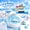 # Polar Bear, variant on Winter Snowman Giant Glitter Jelly Dumpling Squishy with Blue Steamer Case - Soft Stress Relief Fidget Toy, Festive Collectible Desk Decor, Ideal Kids Christmas Stocking Stuffer Holiday Gift
