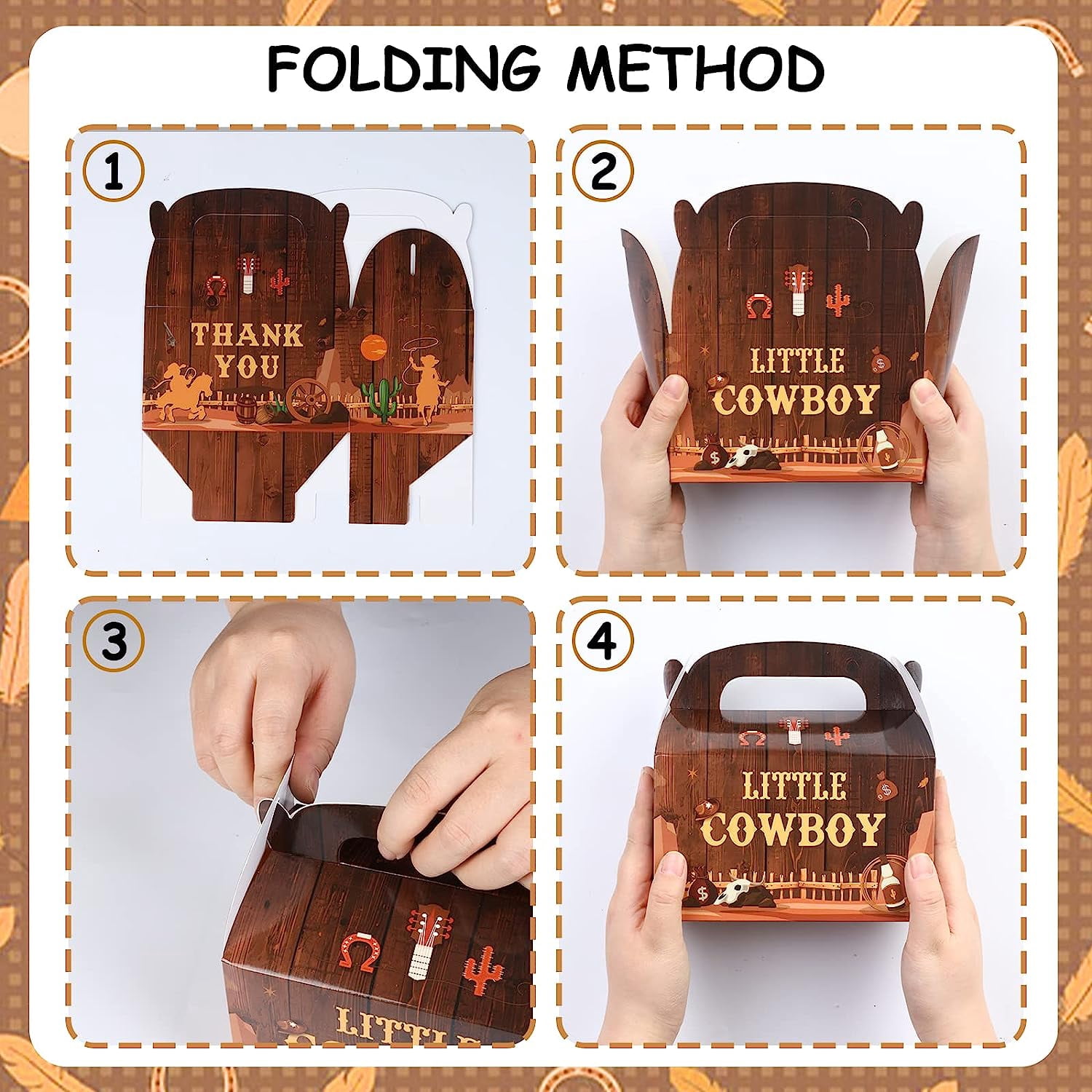 12 Pferde-Popcorn-Boxen Für Western-Party – Geburtstagsdekoration, Snackbox Für Cowboy-Thema