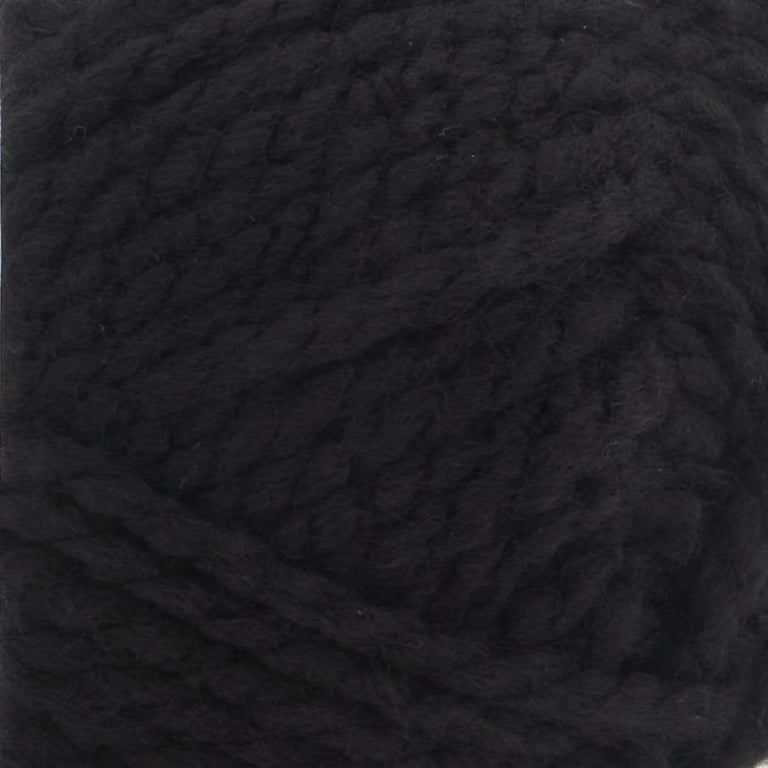 Lot of 5 Loops & Threads Chunky Boho Acrylic Yarn 31 yd Black Velvet #012  Gray