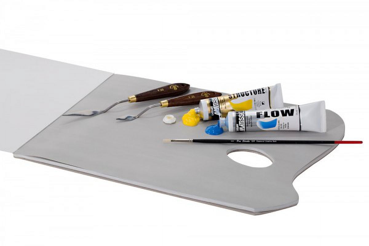 SoHo Urban Artist Disposable Paper Palettes - Grey-Toned 40-Sheet Paper Palette for Plein Air, Painting, Traveling, & More! - [Thumb Hole - 9x12"]