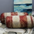 thumbnail image 2 of Natural Geo Red/Ivory Gao Takiya Bolster Pillow (Set of 2), 2 of 4