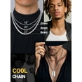 thumbnail image 6 of PROSTEEL Mens Chain Stainless Steel Round Link Chain Silver Necklaces 2mm Non-tarnish Hypoallergenic Birthday Valentines Day Jewelry Gift for Women 28 Inch, 6 of 7