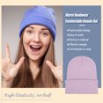 thumbnail image 3 of Minnieouse Gorros Beanie Gorros de punto Unisex Skullcap manga hilo multifuncional a prueba de viento accesorios para el cabello para deportes al aire libre Sombreros Púrpura claro Minnieouse AP010147-23, 3 of 5