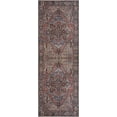 thumbnail image 3 of Hauteloom Neyland Machine Washable Living Room Runner Rug - Oriental Traditional Medallion Carpet - Vintage Bohemian Look - Dark Red, Burgundy, Blue - 2'6" x 7'6", 3 of 19