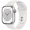 Silver Aluminum Case with White Sport Band, variant on Pre-Owned Apple Watch Series 8 GPS + Cellular 45mm Midnight Aluminum Case with Midnight Sport Band - M/L. Fitness Tracker, Blood Oxygen & ECG Apps, Always-On Retina Display