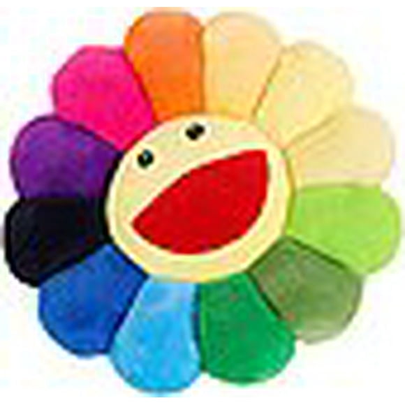 Bean Bag Plush Sunflower Throw Pillow, Smile Face Murakami Flower