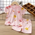 thumbnail image 2 of Akiihool Pyjama de Baseball pour Garçons, Haut à Manches Courtes et Short pour Garçons, Ensemble de Pyjama 2 Pcs (Rose, 3-4 Ans), 2 of 4