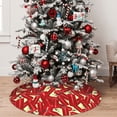 thumbnail image 4 of KLL 30" Christmas Tree Skirt Fire Extinguisher Xmas Tree Skirts Mat for New Year Xmas Holiday Party Indoor Outdoor Home Decoration, 4 of 5