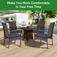 thumbnail image 6 of SAILARY 2 Pcs Wicker Patio Dining Padded Cushions, Outdoor Rattan Chairs with Armrest Support 350 lb, Brown, 6 of 7