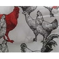 thumbnail image 5 of oneOone Georgette Viscose White Fabric Rooster Cock Craft Projects Decor Fabric Printed By The Yard 42 Inch Wide-TE, 5 of 6