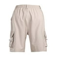 thumbnail image 2 of AXXD Plus Size Shorts,Multi-pocket Overalls Shorts Loose Outdoor Shorts Sports Fitness Shorts for Women Casual Summer Khaki L, 2 of 9