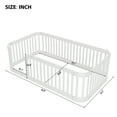 thumbnail image 2 of Harper & Bright Designs Twin SizeFloor Bed Frame with Door and Fence, Montessori Floor Bed with Slats and Safety Guardrails for Girls Boys, White, 2 of 15