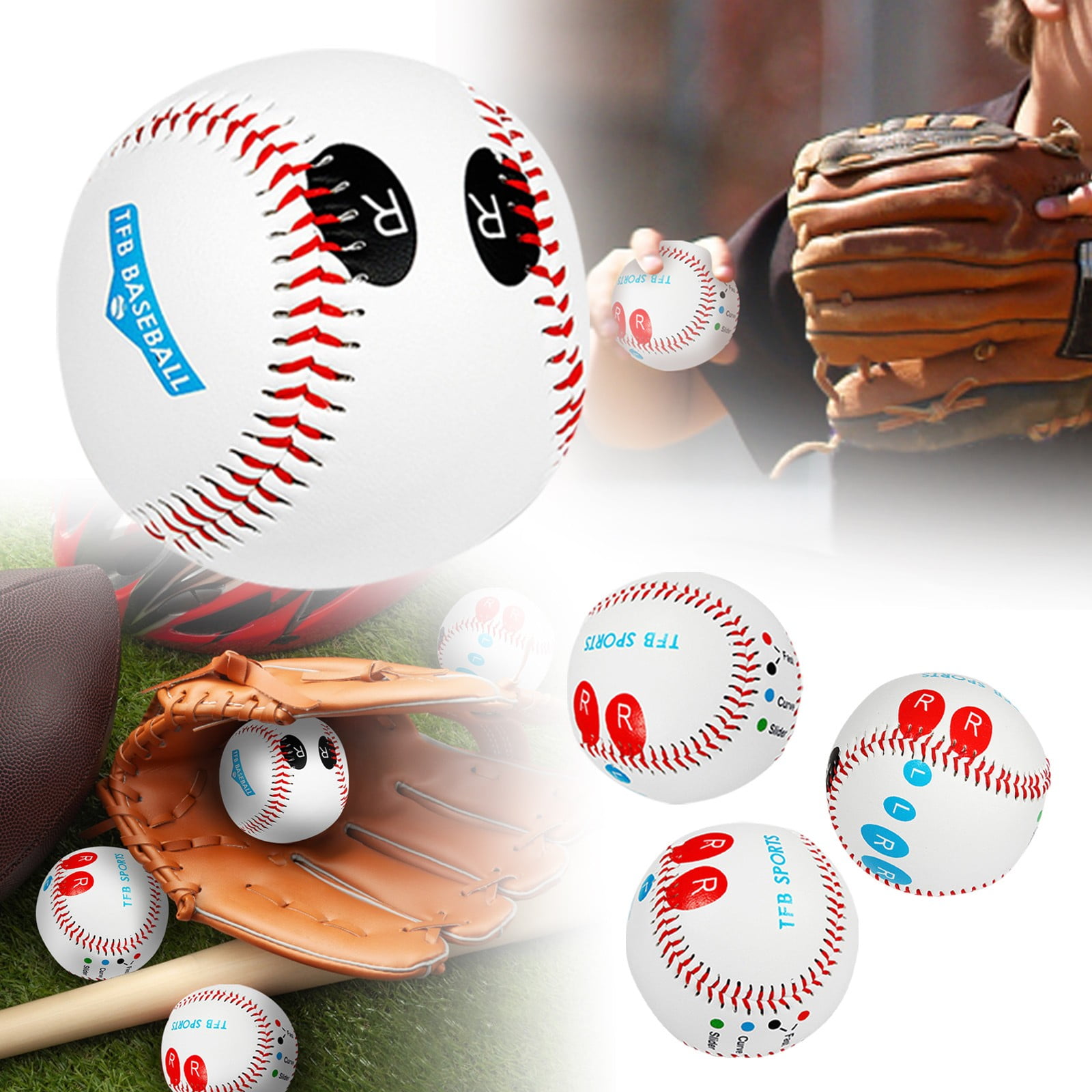 Lot De 3 Balles De Baseball De Taille Officielle, En Cuir Composite Haute Performance, 22,9 Cm, Idéal Pour Les Jeunes Et Les Adultes (balle Rigide, 3 Balles