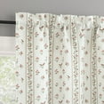 thumbnail image 2 of No. 918 Riverwood 2-Pack Floral Stripe Semi-Sheer Rod Pocket Kitchen Curtains, 54"W X 36"L, 2 of 8