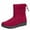 Red, variant on Women's Winter Boots Waterproof Nonslip Furry Lining Snow Ankle Booties Wedge Sole Lightweight Outdoor Walking Cozy Warm Shoes with Side Zipper