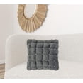 thumbnail image 3 of 20" Dark Gray with Bling Quilted Velvet Throw Pillow, 3 of 5