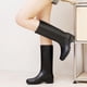 thumbnail image 3 of Botas de Goma para Mujer Altura Media, Moda Transpirable Antideslizante Zapatos de Lluvia cómodos Botas de Montar Botas de Lluvia Botas de Lluvia Botas de Tobillo de Goma Altas, 3 of 6