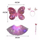 thumbnail image 2 of 2 Pzs Alas De Mariposa Para Niña Vestido Corto De Ballet Led Multicolor, 2 of 5