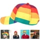 thumbnail image 3 of Gorra de béisbol con diseño de rayas y visera decorativa, accesorio para el sol para hombres y mujeres, 3 of 7
