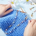 thumbnail image 5 of 1 Box 6Pcs Knitting Chain Row Counters Cute Number 0-9 Beads Locking Crochet Stitch Marker Charms Enamel Rainbow Charm Removable Row Counting with, 5 of 5