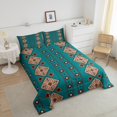 thumbnail image 4 of Erosebridal Boho Aztec Bedding Queen Comforter Set, Mandala Bohomian Down Comforter, Geoemtry Room Decor, Reversible 3pcs, 4 of 7