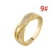 thumbnail image 1 of Xihbxyly Anillo de Oro Amarillo de 18 Quilates con Diamantes Engastados para Mujer, 1 of 3