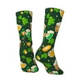 thumbnail image 5 of Uemuo St Patrick's Day10 Pattern Women's Crew Socks, Soft Durable Breathable Moisture-Wicking with Odor Control Cotton socks, 5 of 9