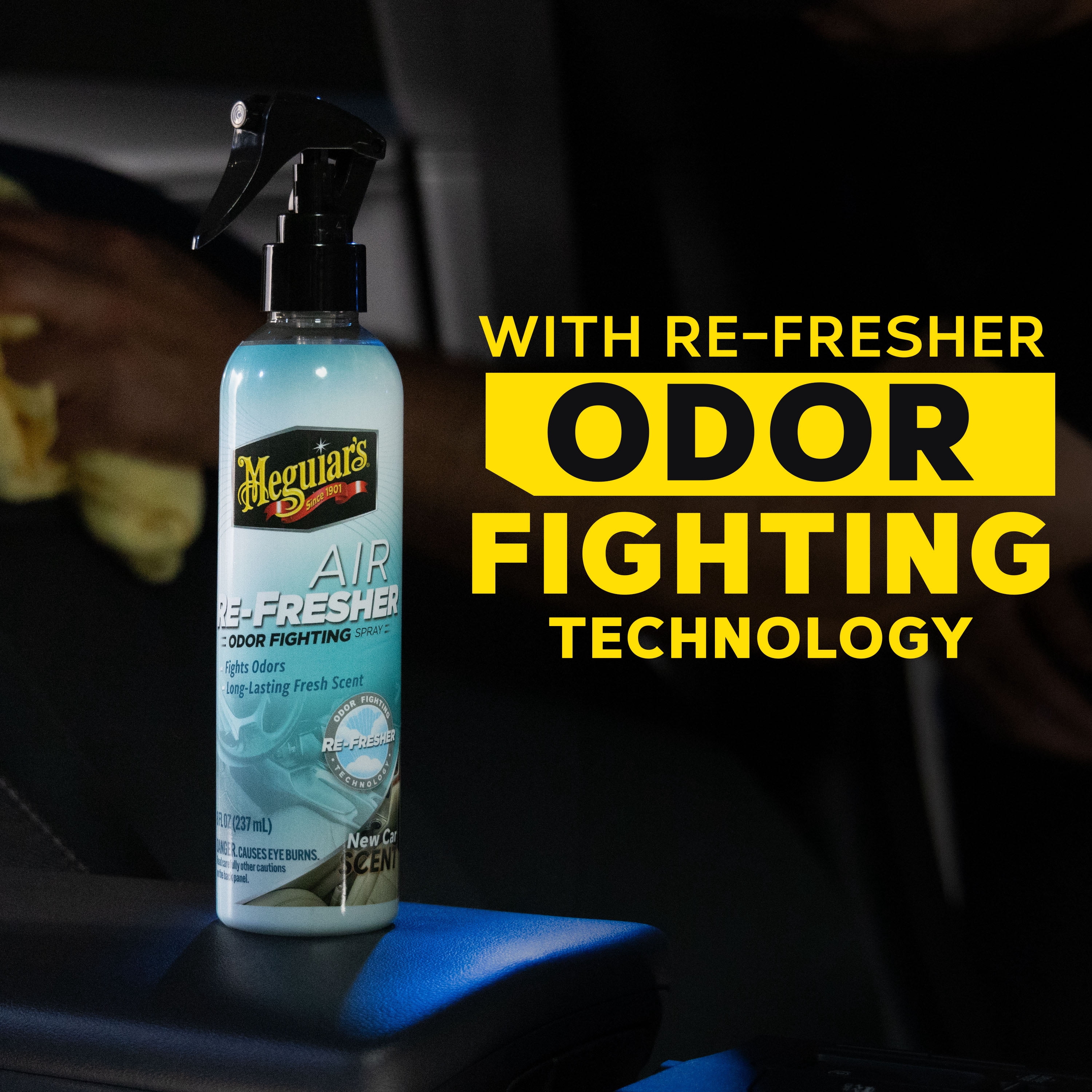 (2 pack) Meguiar’s Air Re-Fresher Odor Fighting Spray, New Car Scent, 8 oz.