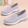 thumbnail image 6 of Willtoo Women's Woven Orthopedic Breathable Soft Shoes, Lightweight Comfortable Mesh Stretch Sneakers,Go Walking Slip on Diabetic Foam Shoes Black Gray 6.5 Wide, 6 of 6