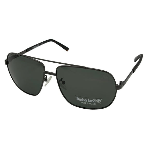 Timberland Smoke Polarized Lens Men's Aviator Metal Sunglasses, Gunmetal
