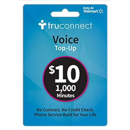 $10 TruConnect Voice 1,000 Minutes refill card (Email
