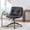 Black, variant on CONCETTA Armless Office Chair with Wheels - Swivel Rolling & 22° Rocking Recline, Wide PU Leather Seat, for Home Office Desk and Mobile Use, Black