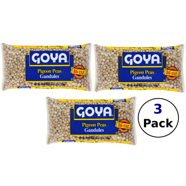 Goya Pigeon Peas (Gandules), Dry 16 oz. 3 Pack