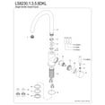 thumbnail image 3 of Fauceture LS8230DKL Kaiser Single-Handle Vessel Sink Faucet, Matte Black, 3 of 4